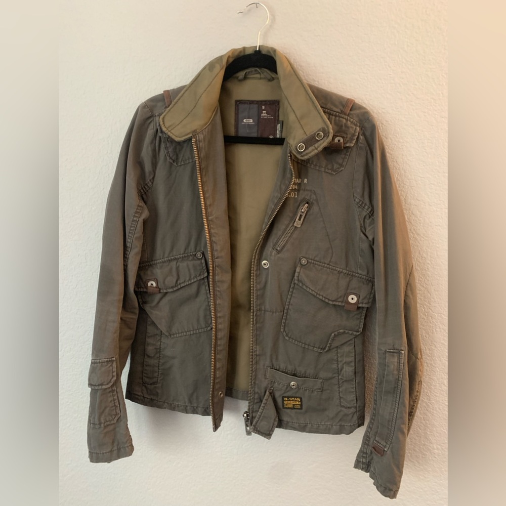 G-Star Raw Jacket Olive Grey Women’s Small
